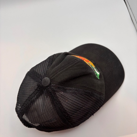 Vintage Bass Pro Shops Gone Fishing Basic Solid Black Embroidered Snapback Hat - Picture 7 of 10